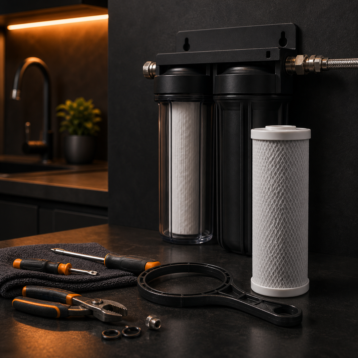 Servis Tukar Water Filter service visual